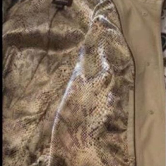 DANIER (M) Leather - Ecru/Beige Short Trench Coat - Picture 4 of 4